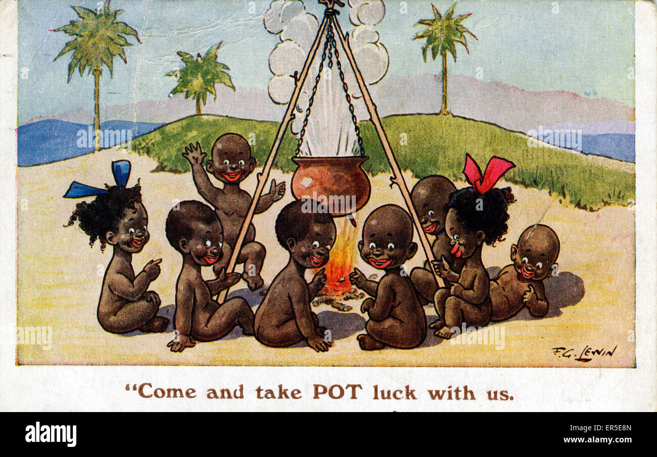 Kannibalismus - Karib - Comic Stockfoto