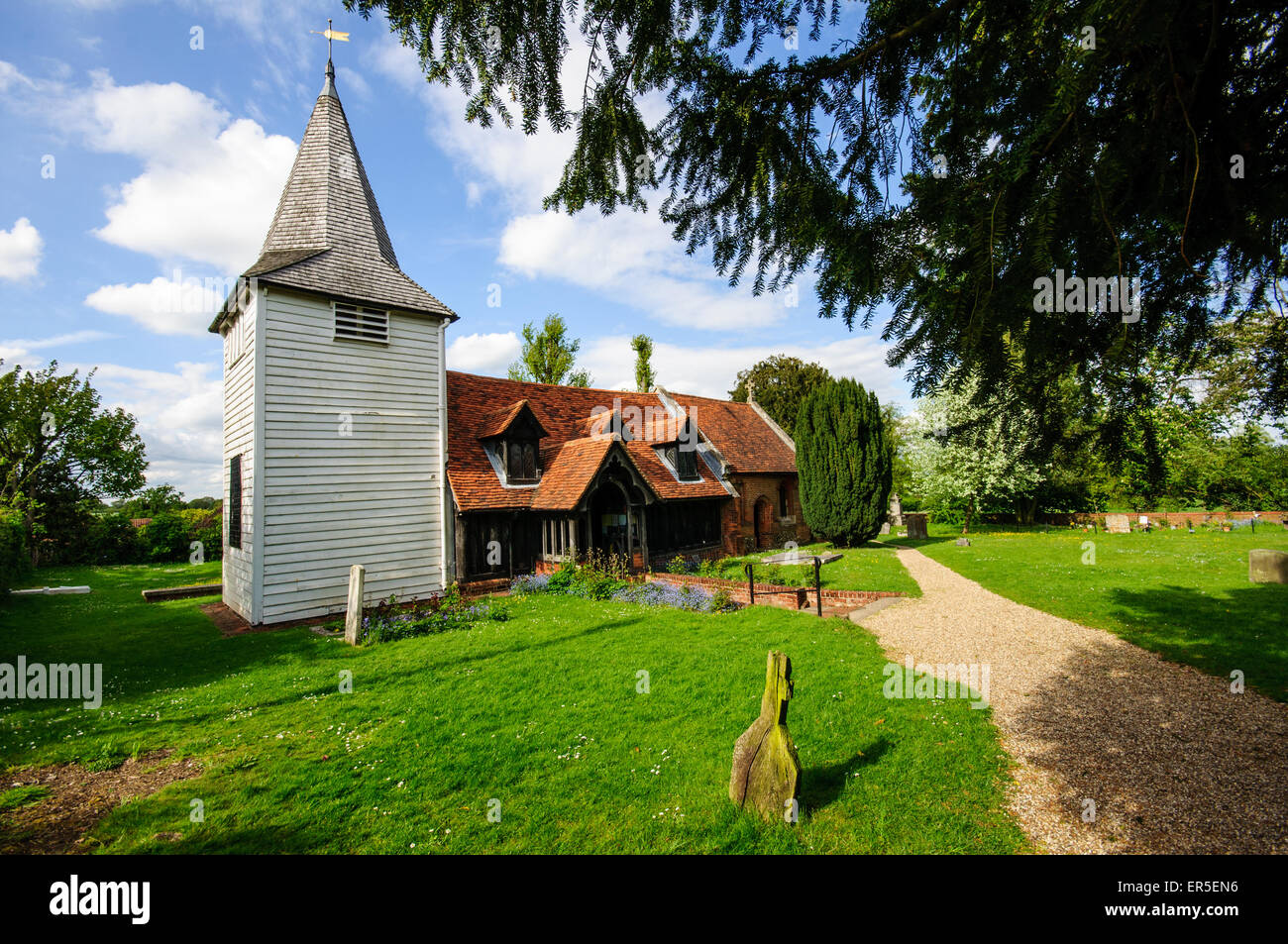 St.-Andreas Kirche, Greensted, Essex, England, Vereinigtes Königreich Stockfoto