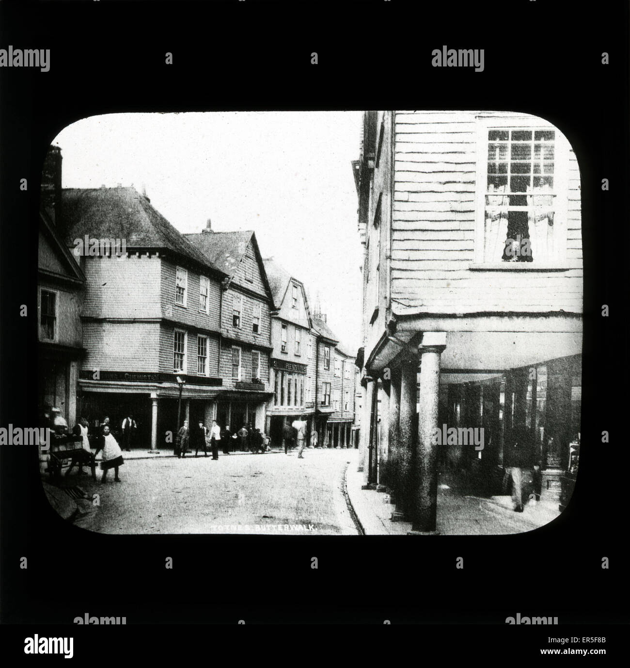 Butterwalk - High Street, Totnes, Devon Stockfoto