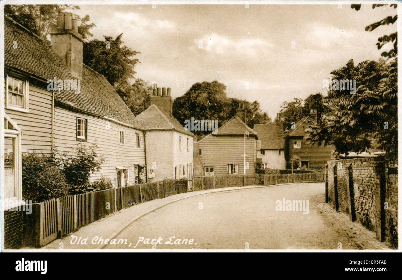 Park Lane, Cheam, Sutton, in der Nähe von Ewell, Surrey, England.  1920er Jahre Stockfoto