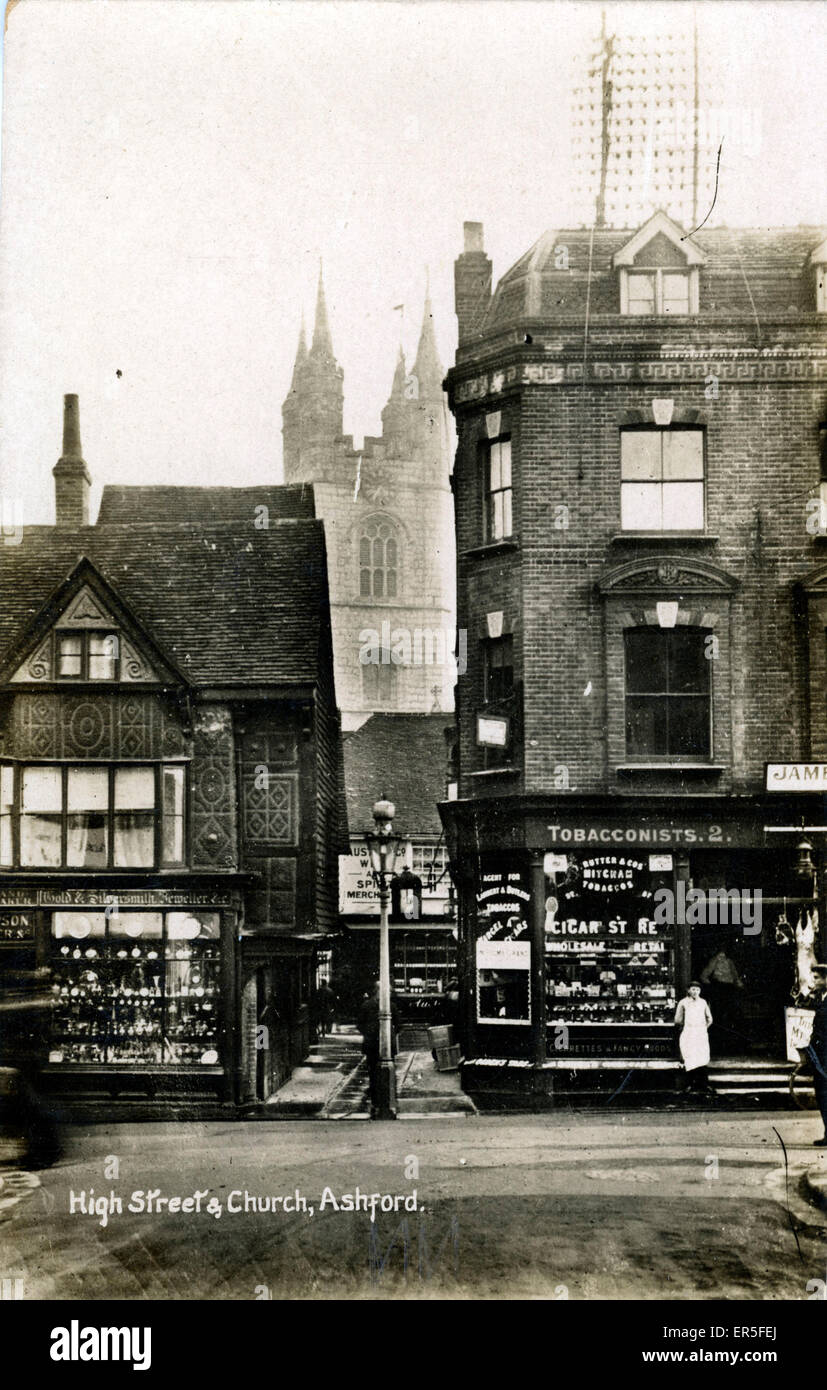 High Street & Shopfronts, Ashford, Kent Stockfoto