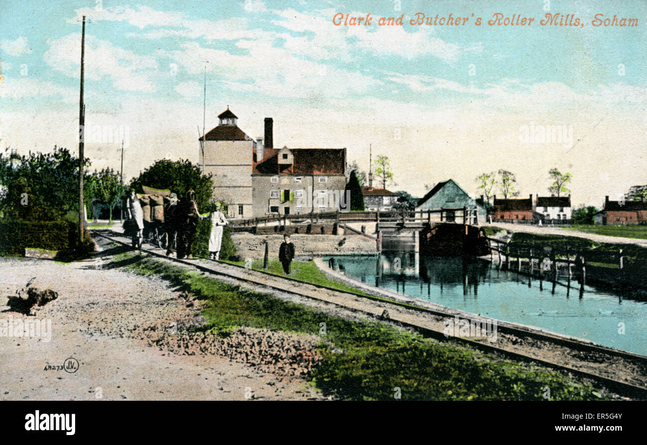 Clark und Butcher's Roller Mills, Soham, Cambridgeshire Stockfoto