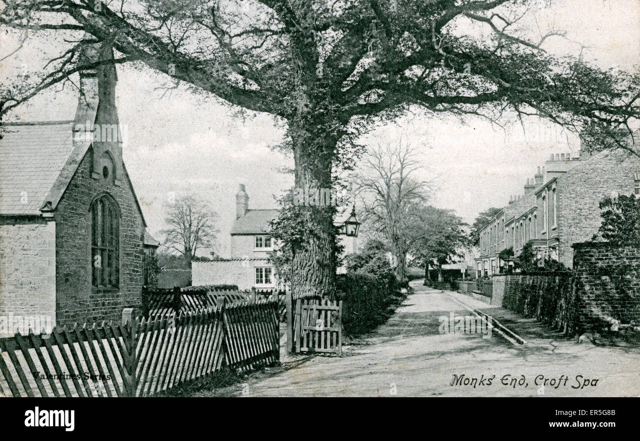 South Parade, Croft-auf-Tees, Darlington, in der Nähe von Hurworth, County Durham, England. Überschrift: 'Croft Spa' 1907 Stockfoto