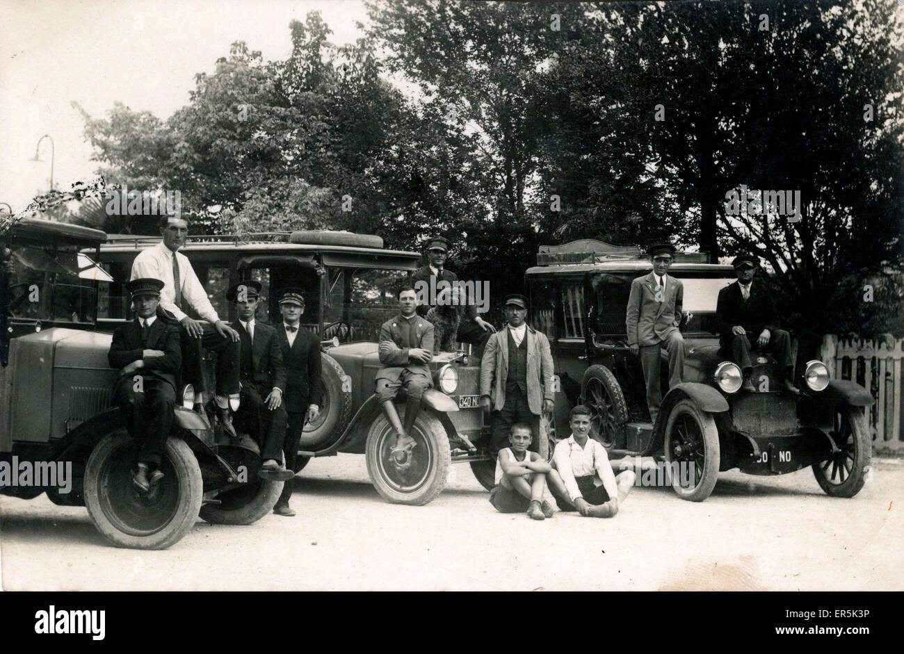 Oldtimer Landaulet Taxis Stockfoto