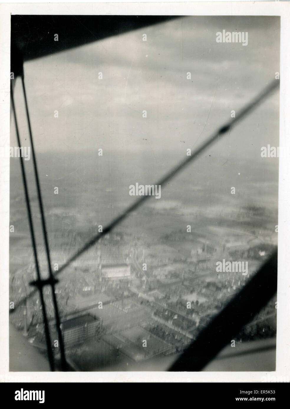 Blick aus dem Zweiten Weltkrieg Biplane, England Stockfoto