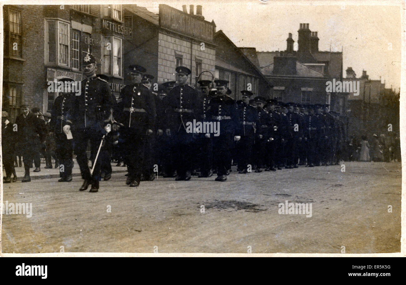 Militärprozession Im 1. Weltkrieg, Doncaster, England Stockfoto