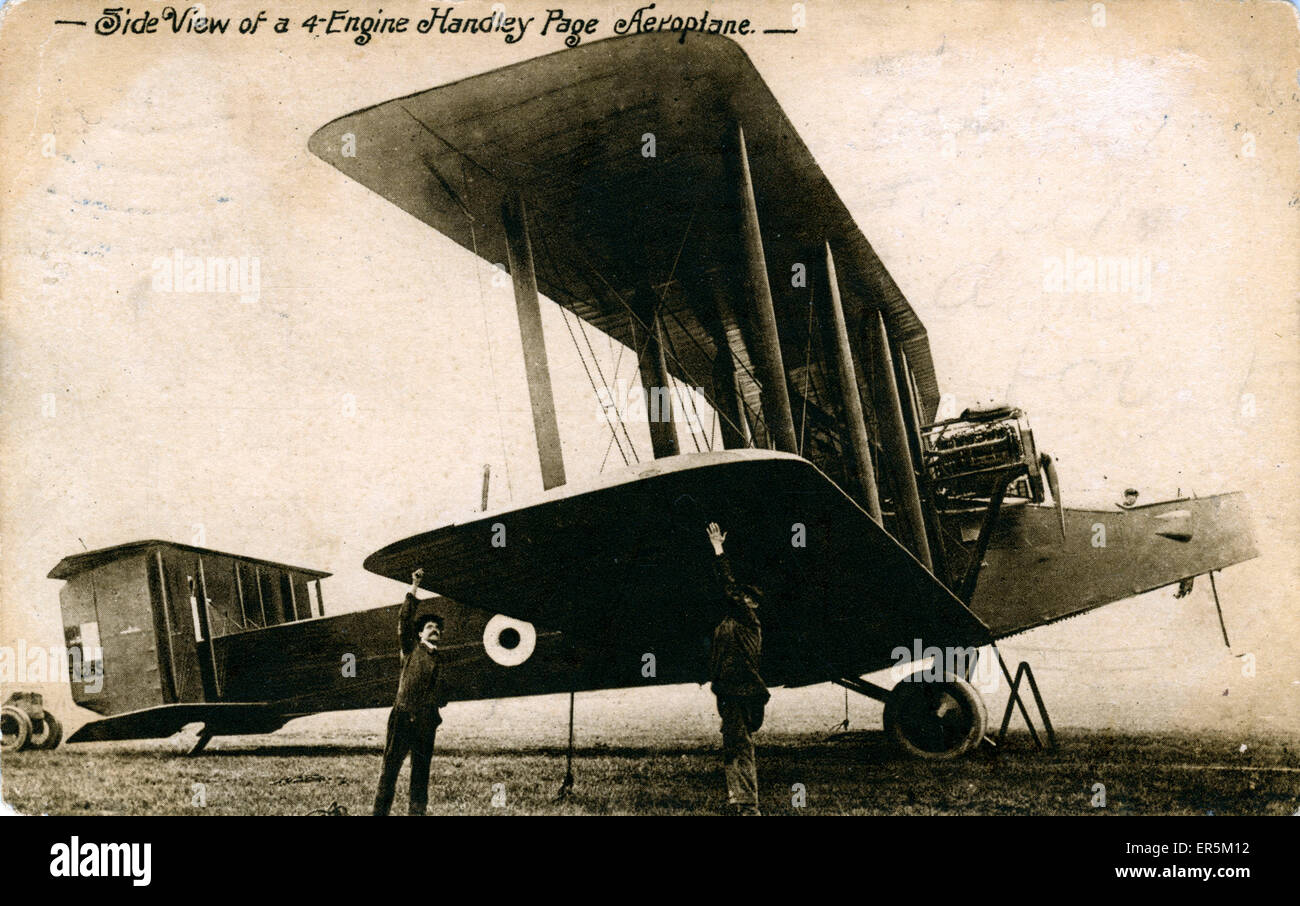 4-Motor Handly Paige Biplane, England Stockfoto