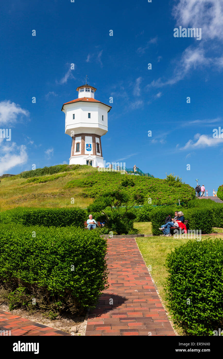 Wasserturm auf Langeoog Insel, Nordsee, Ostfriesischen Inseln, Ostfriesland, Niedersachsen, Deutschland, Europa Stockfoto