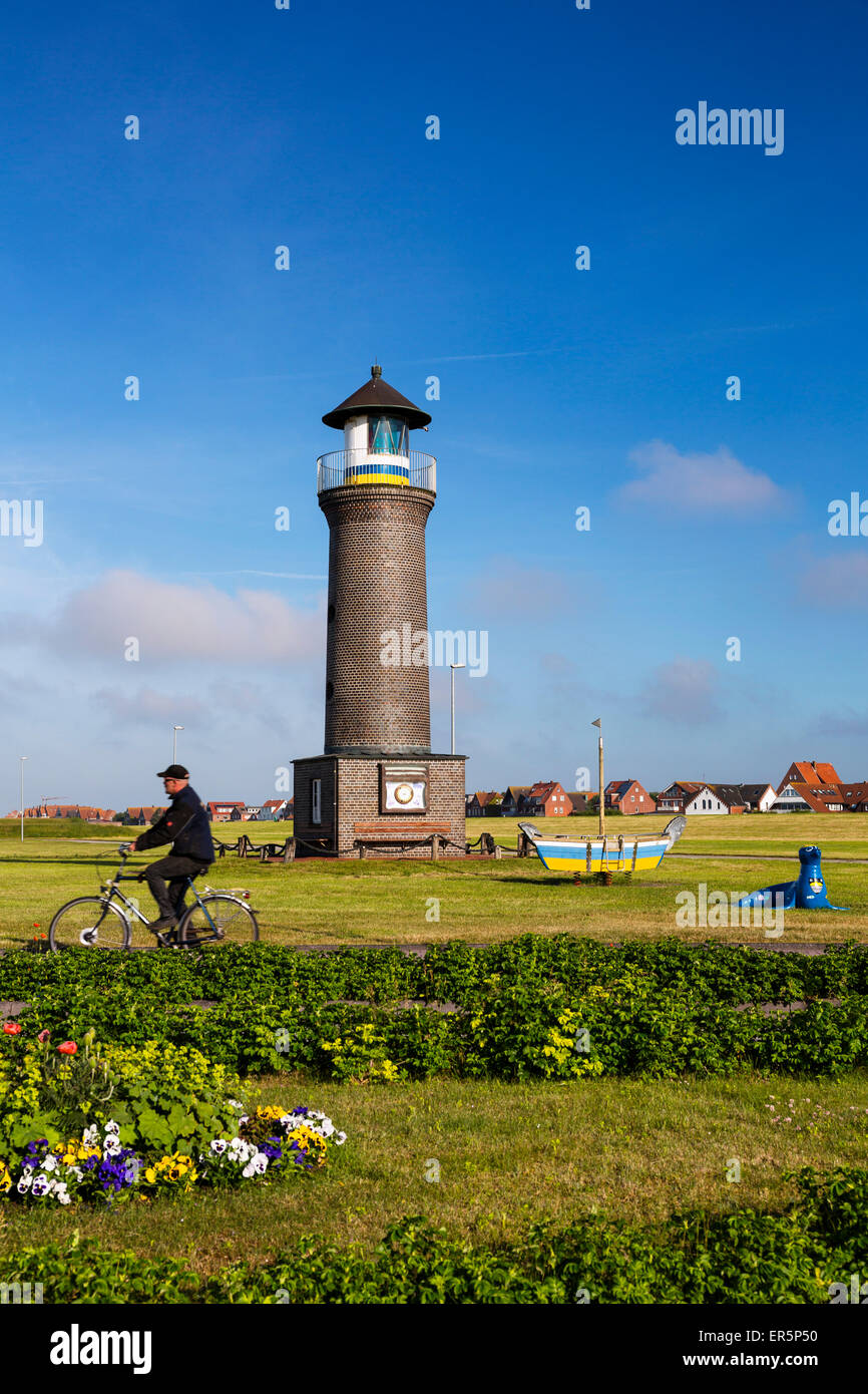 Leuchtturm, Insel Juist, Nationalpark, Nordsee, Ostfriesischen Inseln, Ostfriesland, Niedersachsen, Deutschland, Europa Stockfoto