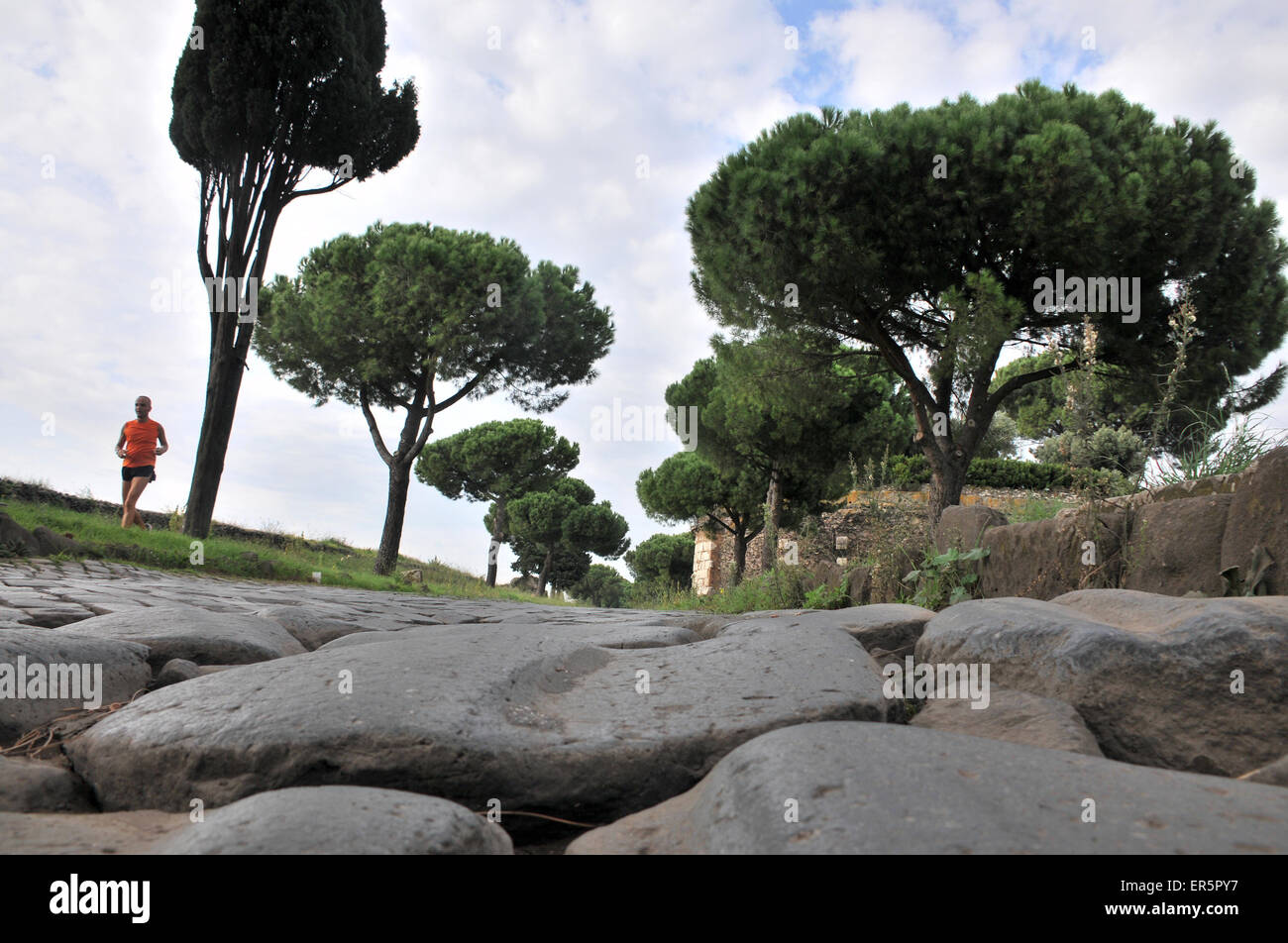 Via Appia Antica Via Appia Romerstrasse Von Rom Nach Brindisi In Der Nahe Von Rom Italien Stockfotografie Alamy