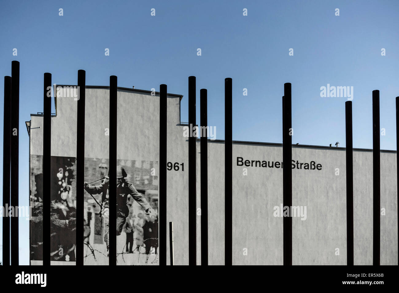Gedenkstätte Berliner Mauer, Bernauer Straße, Berlin, Deutschland Stockfoto