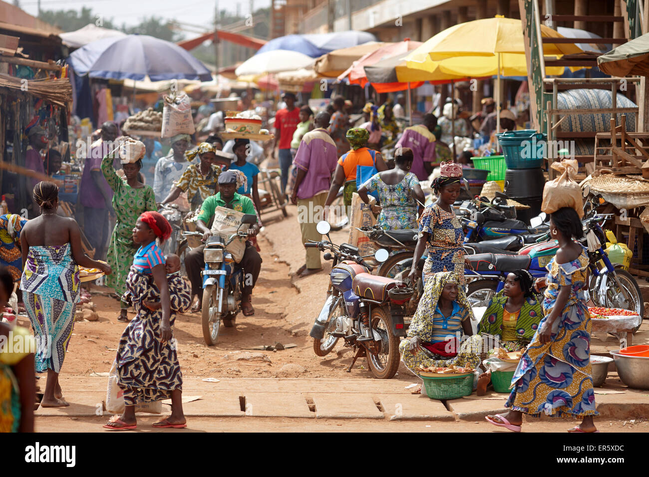 Markt, Bohicon, Zou Abteilung, Benin Stockfoto