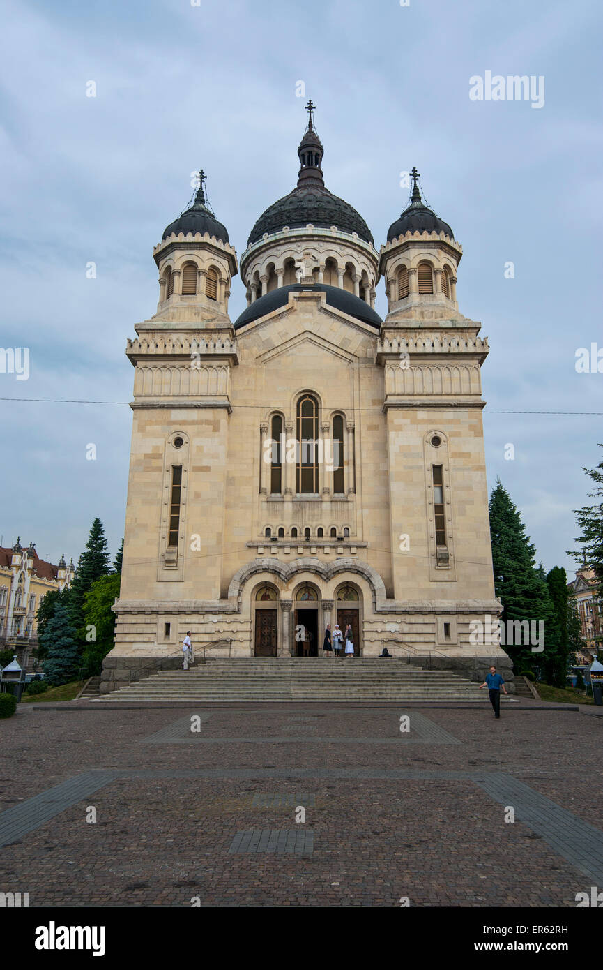 Avram Iancu Quadrat, Dormition der Theotokos Kathedrale, Klausenburg-Napoca, Klausenburg, Rumänien Stockfoto