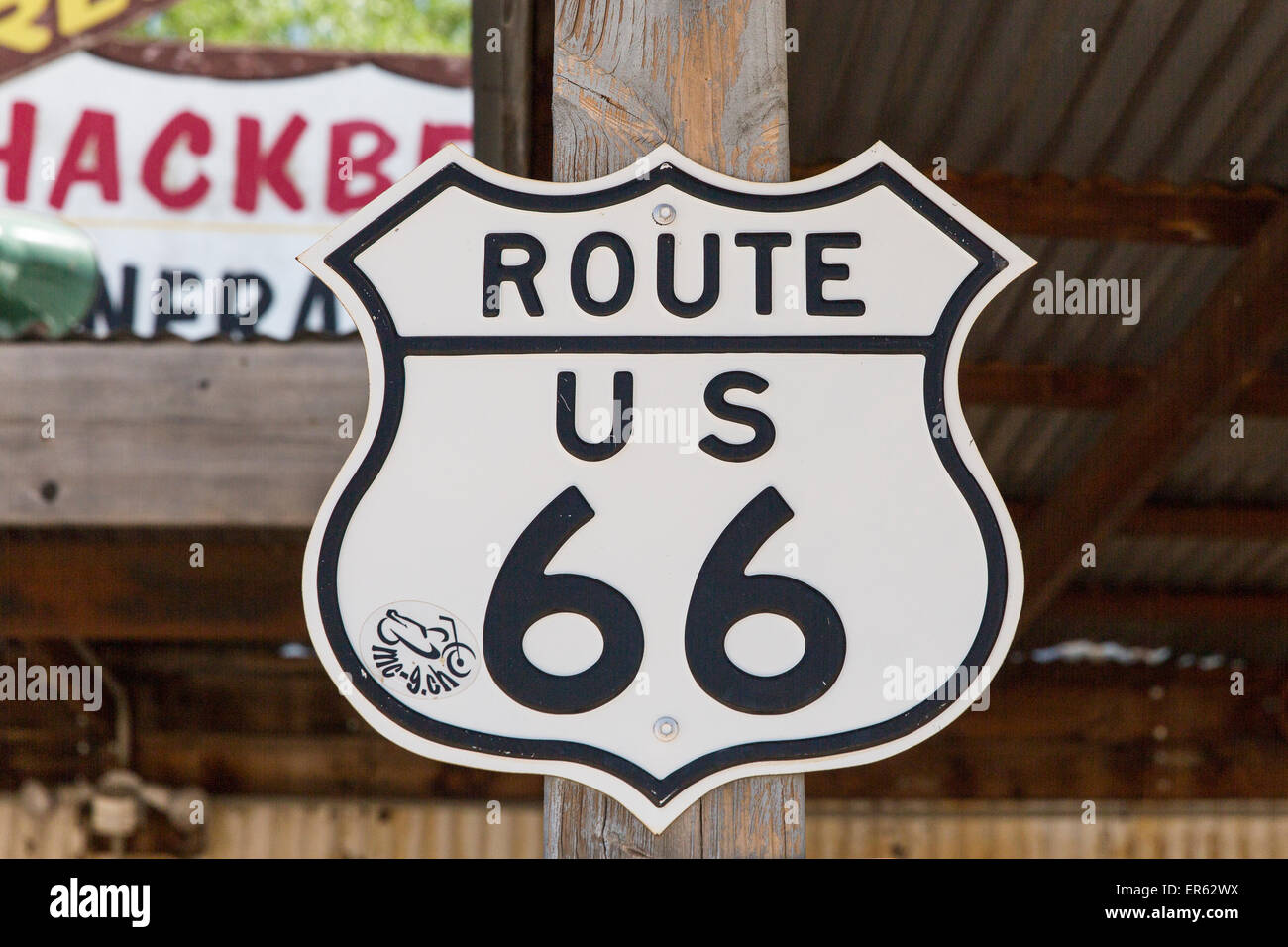 66 Zeichen, Kingman, Arizona, USA Route Stockfoto