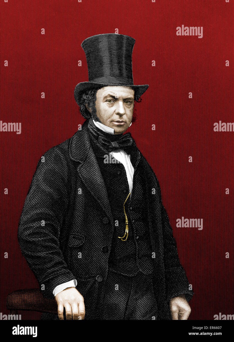 Isambard Kingdom Brunel (1806 15. September 1859) - englischer Maschinen- und Bauingenieur. Konstrukteur und Erbauer von Werften, die Great Western Railway, bahnbrechende Dampfschiffe (einschließlich The Great Eastern) und viele wichtige Brücken und Tunnel.  ca. Stockfoto