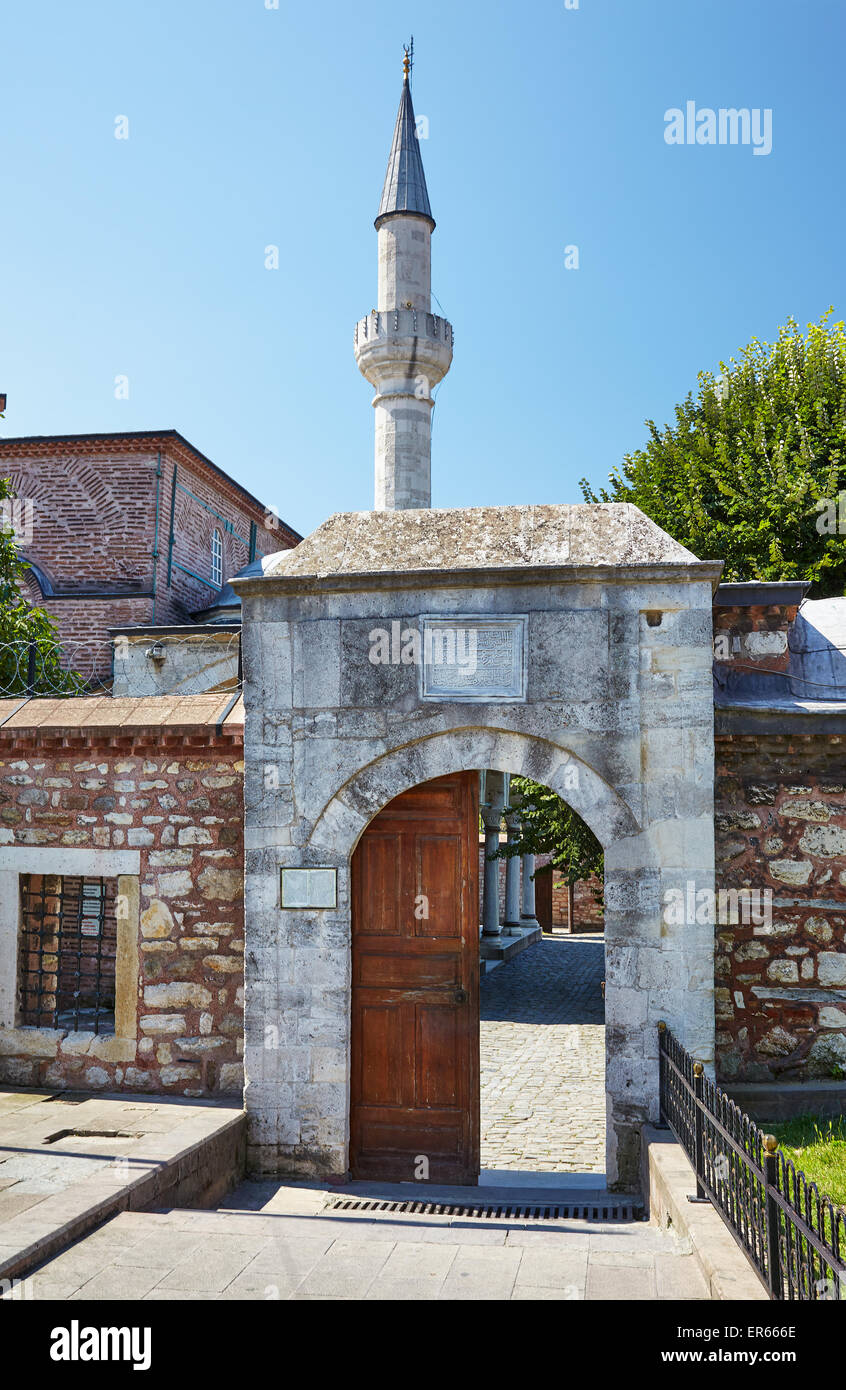 Der Nordeingang kleine Hagia Sophia, ehemals die Kirche des Heiligen Sergius und Bacchus, Istanbul Stockfoto