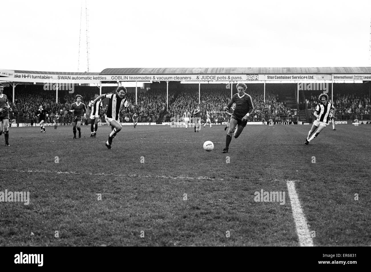 West Bromwich Albion 2: 0 Middlesbrough, Liga match bei The Hawthorns, Samstag, 9. Dezember 1978. Stockfoto