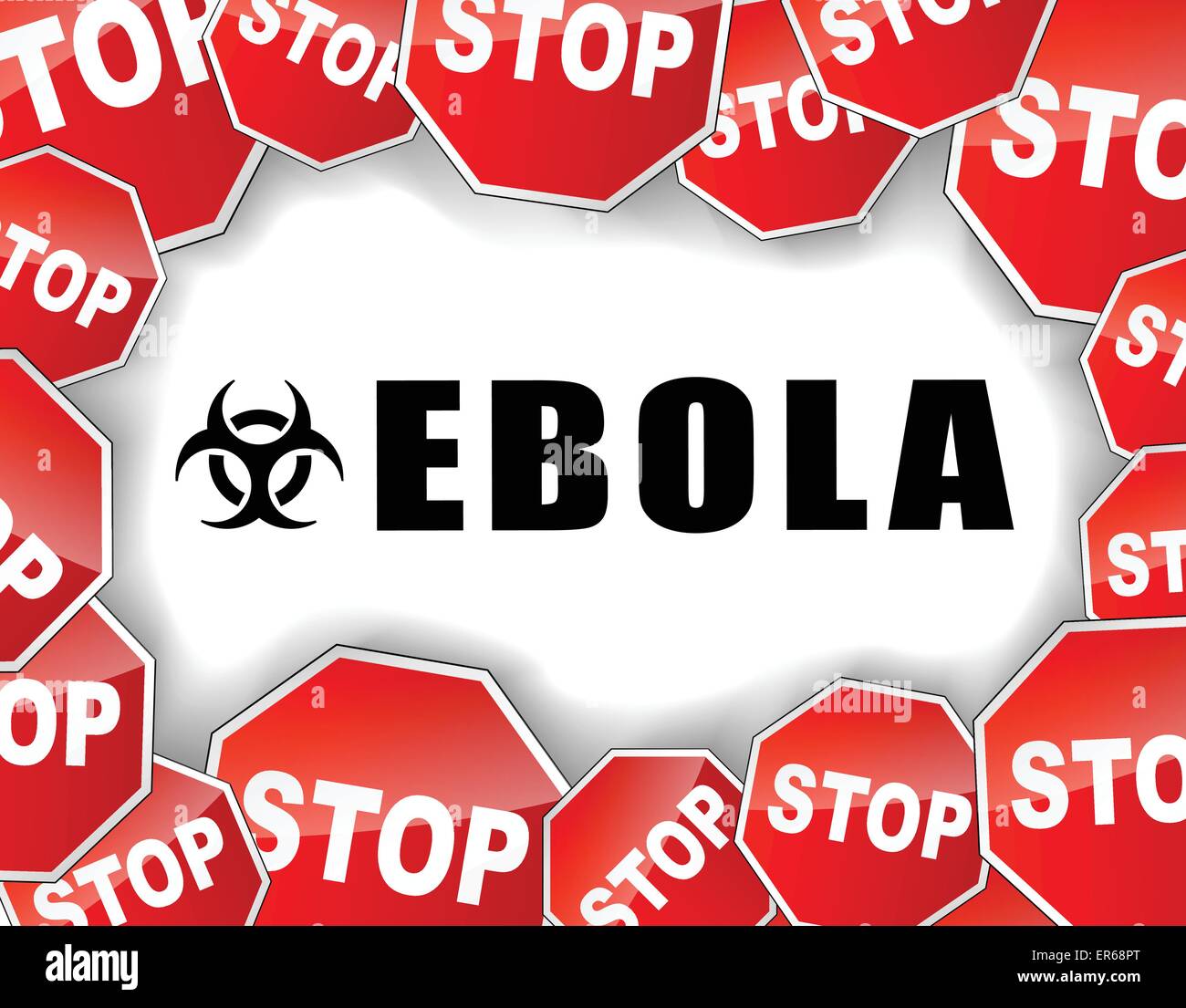 Vektor-Illustration von Stop-Ebola-Virus-Epidemie Konzept Stock Vektor