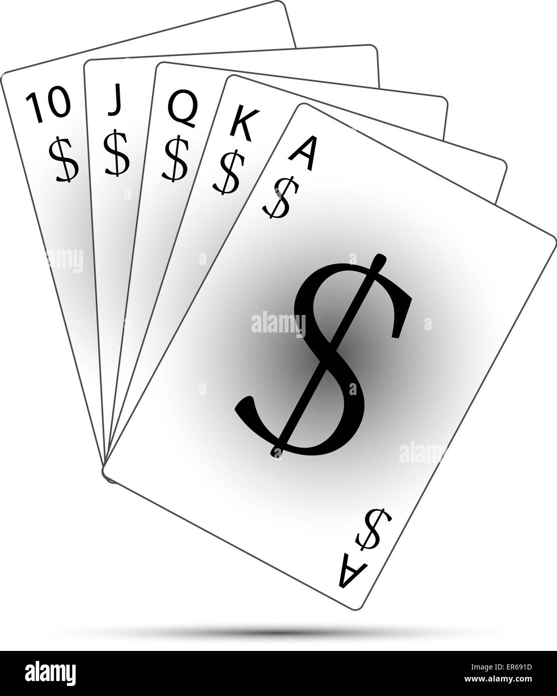 Unternehmen royal Flash. Schild Geld, finanzielle Idee, Vektor-illustration Stockfoto