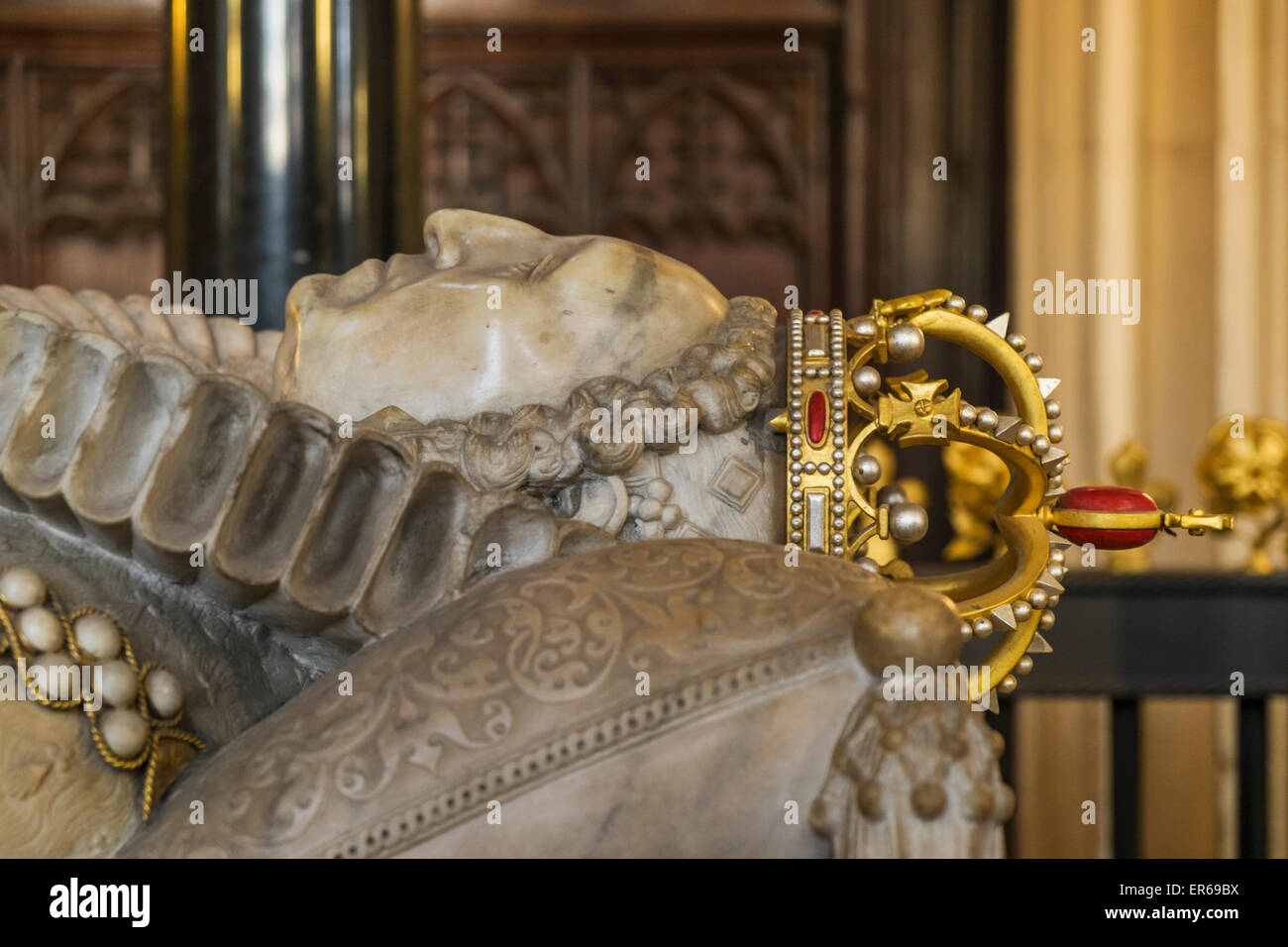 England, London, Westminster Abbey, Henry VII Marienkapelle, Grab von Königin Elizabeth l Stockfoto