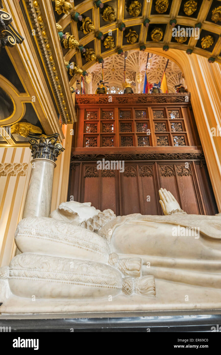 England, London, Westminster Abbey, Henry VII Marienkapelle, Grab von Mary Queen of Scots Stockfoto