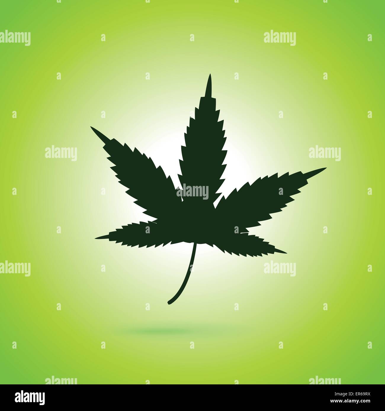 Vektor-Illustration der grünen Cannabis Blatt Hintergrund Konzept Stock Vektor