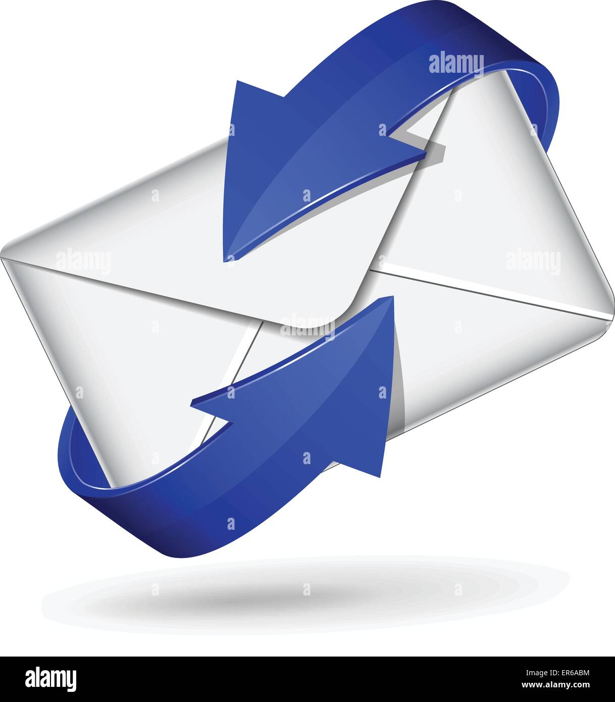 Vektor-Illustration des modernen e-Mail-Symbol auf weißem Hintergrund Stock Vektor