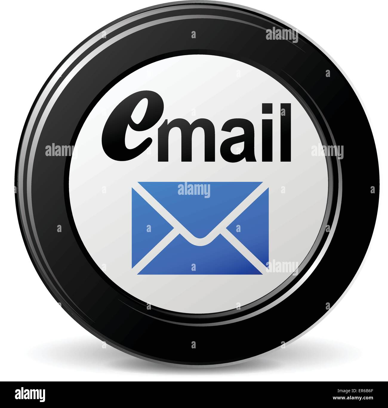 Vektor-Illustration von e-Mail-Symbol auf weißem Hintergrund Stock Vektor