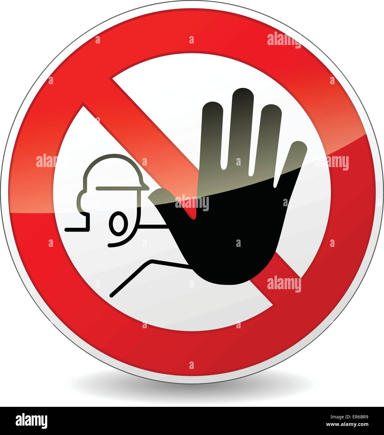 Vektor-Illustration kein Eintrag roten und weißen Schild Stock Vektor