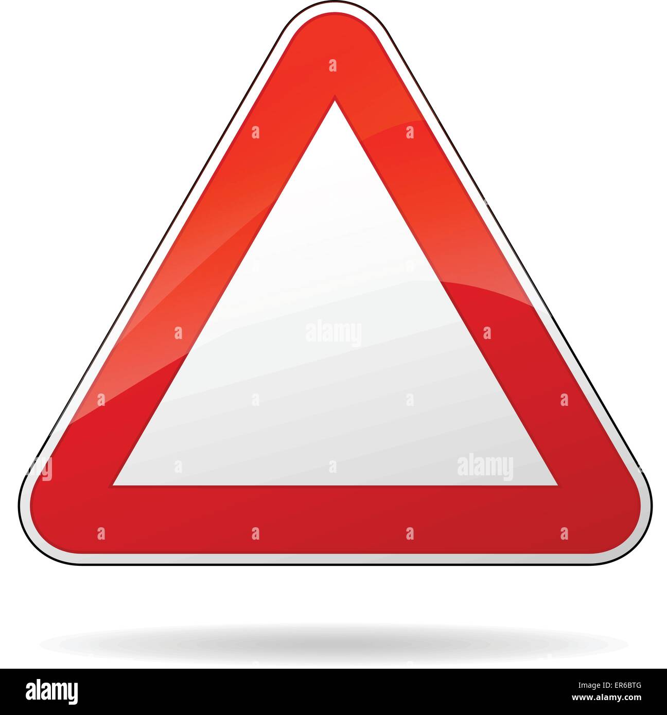 Vektor-Illustration der leeren roten Dreieck Verkehrszeichen Stock Vektor