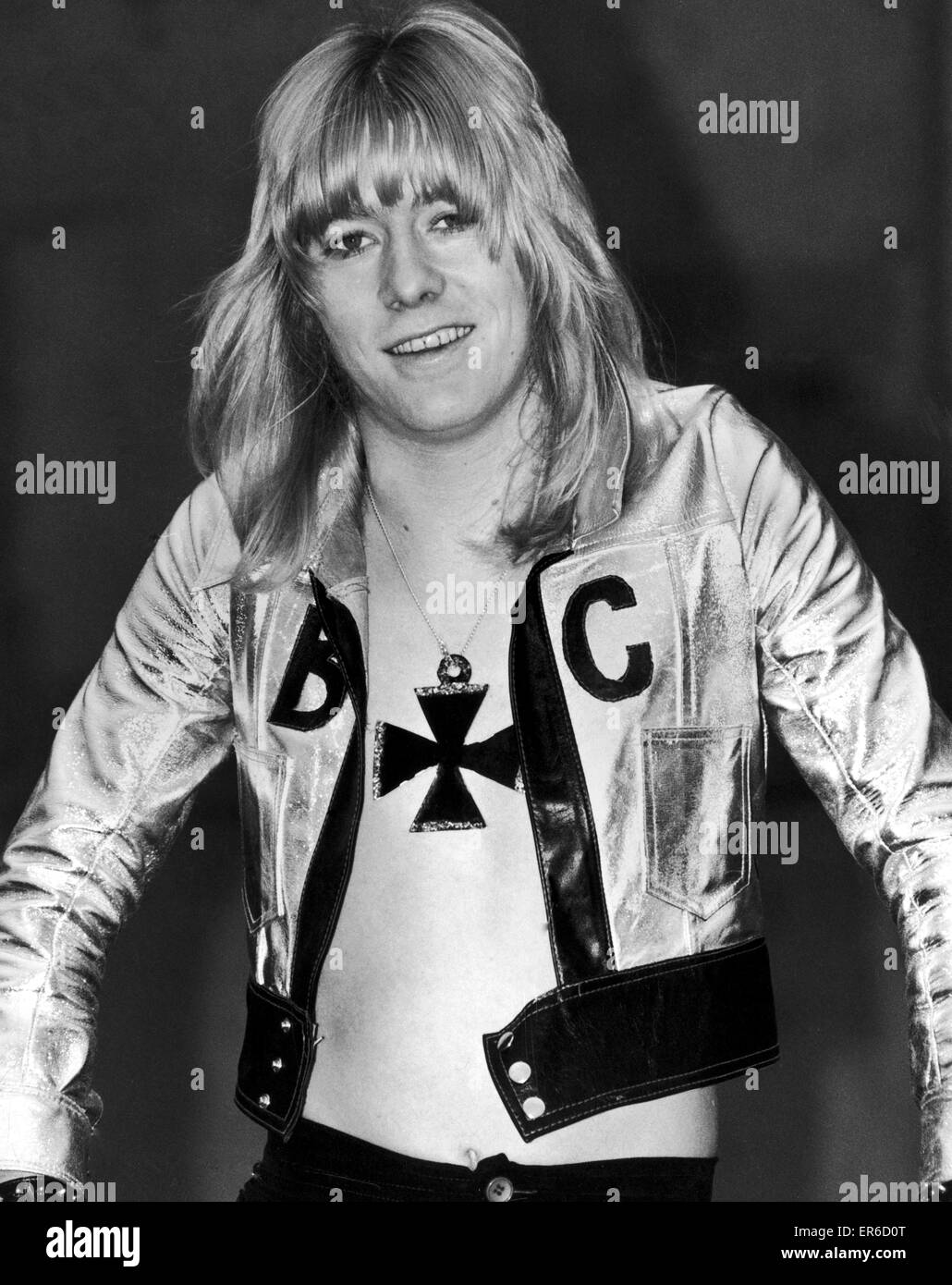 Brian Connolly der pop-Gruppe The Sweet, hier abgebildet auf einer Scheibe Nr. 1 in der Hitparade. 24. Januar 1973. Stockfoto