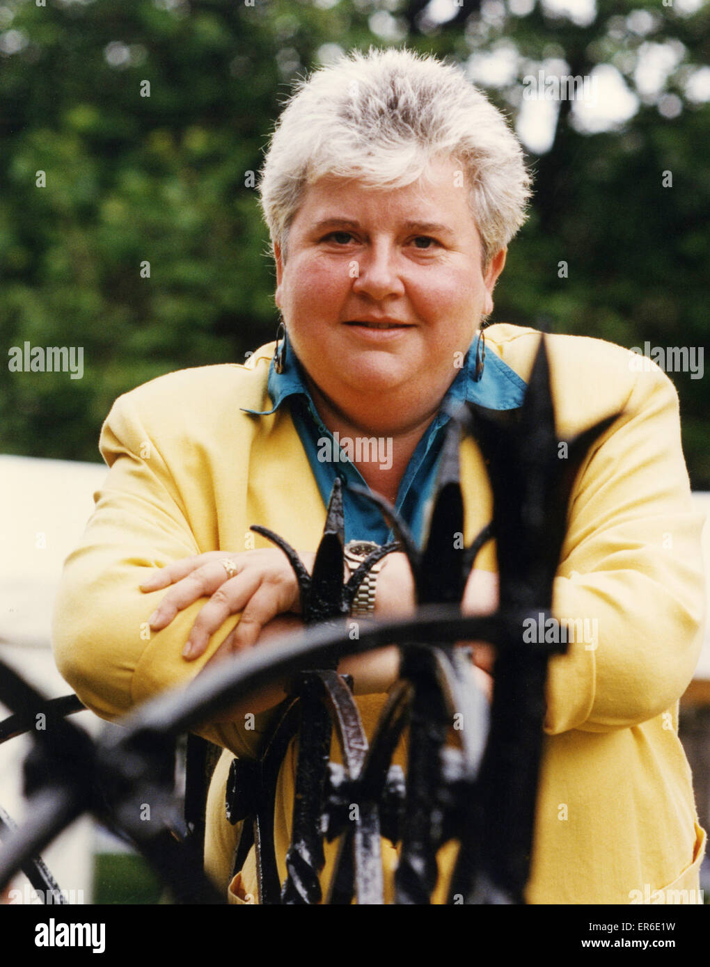 Val McDermid, Autor, 26. April 1994. Ehemalige Sonntag Menschen Journalist. Im Bild am Edinburgh Buch-Festival. Stockfoto