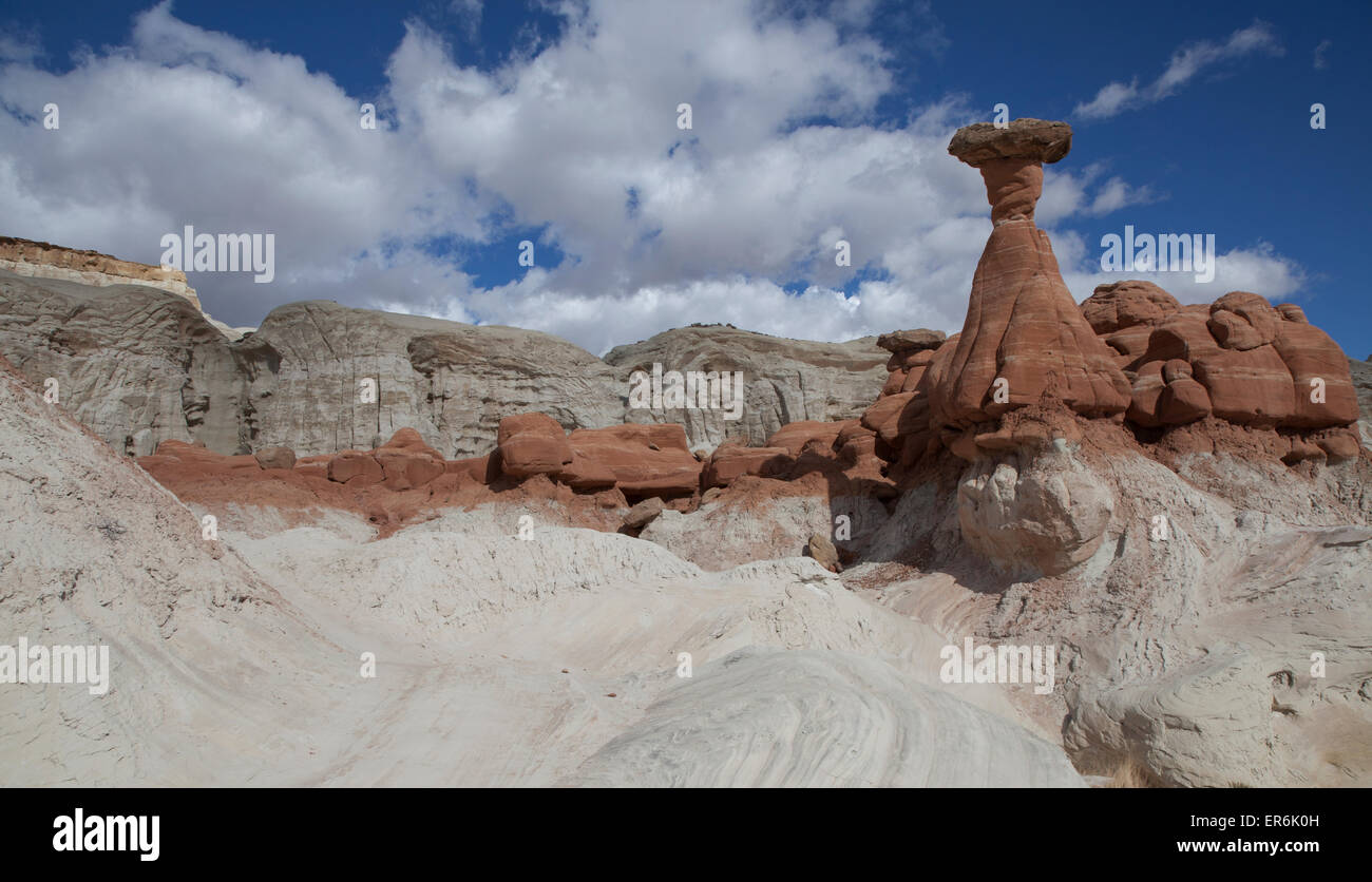 Paria RimrocksToadstool Hoodoos im südlichen Utah entlang der Grenze zu Arizona im Grand Staircase-Escalante National Monument Stockfoto