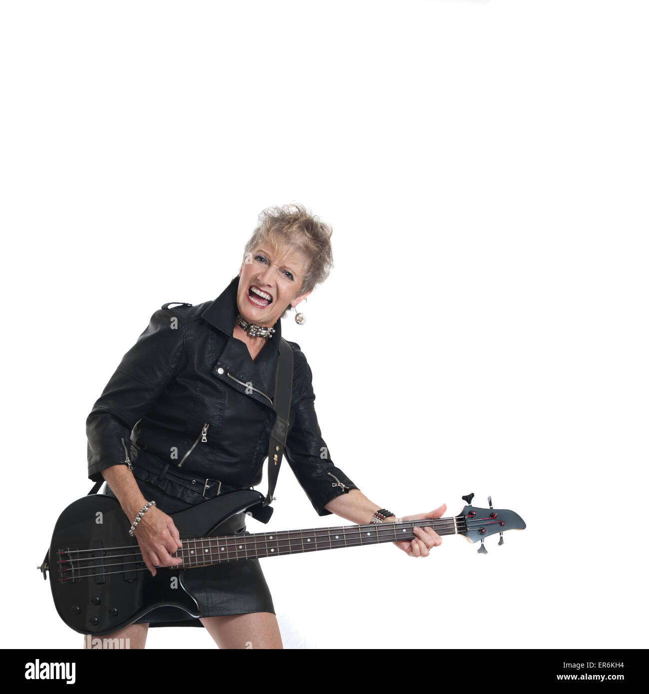 Oma Rock Chick (3 von 6) Stockfoto