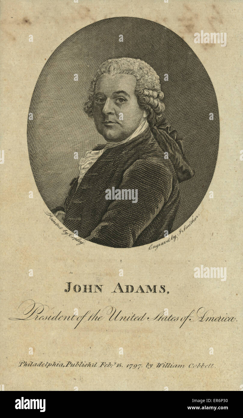 John Adams, Präsident der Vereinigten Staaten von Amerika Stockfoto