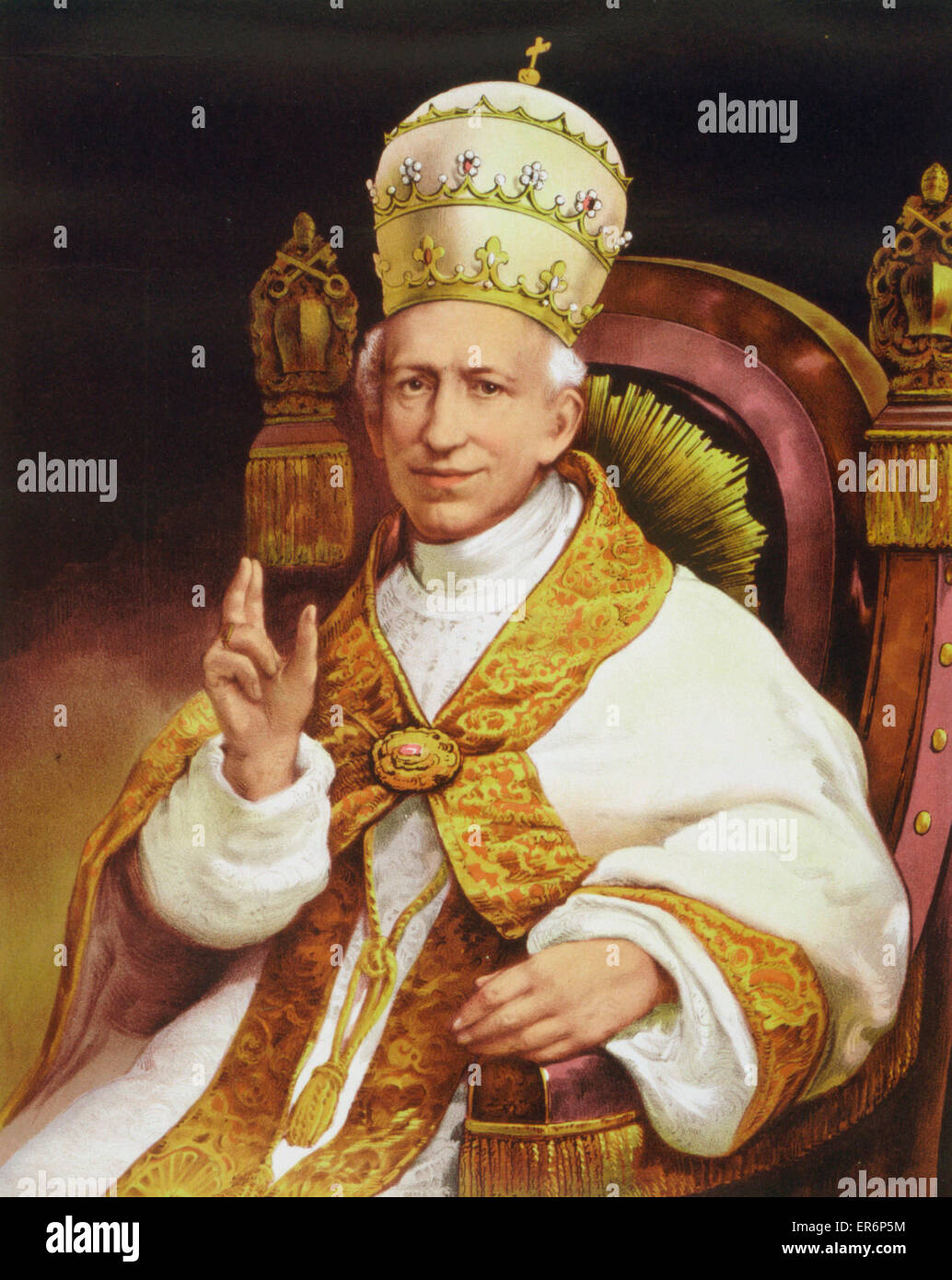 Papst Leo XIII - Gioachimo Pecci Stockfoto