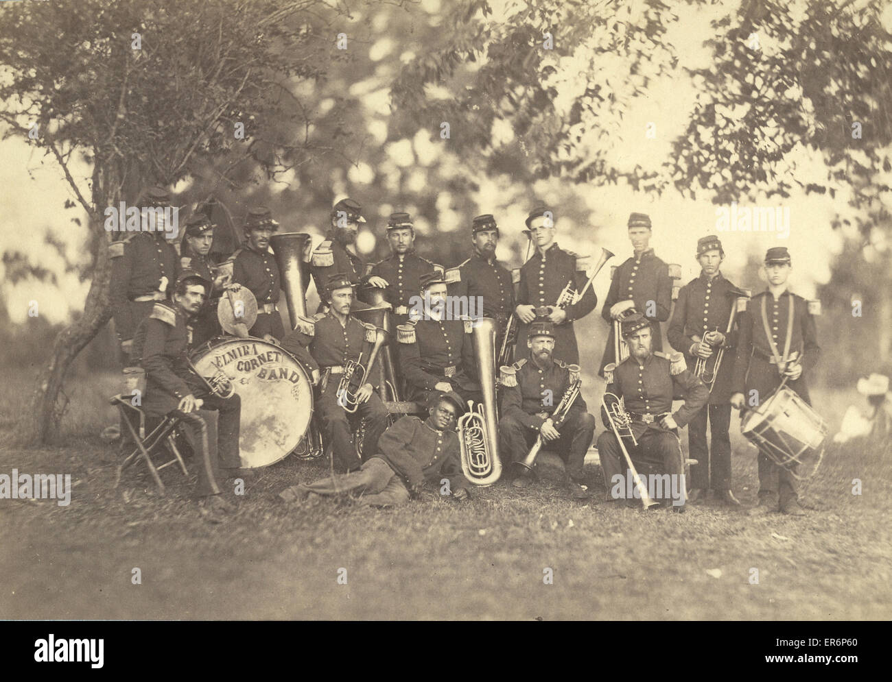 Elmira Cornet Band, 33. Regiment, New York S. Stockfoto