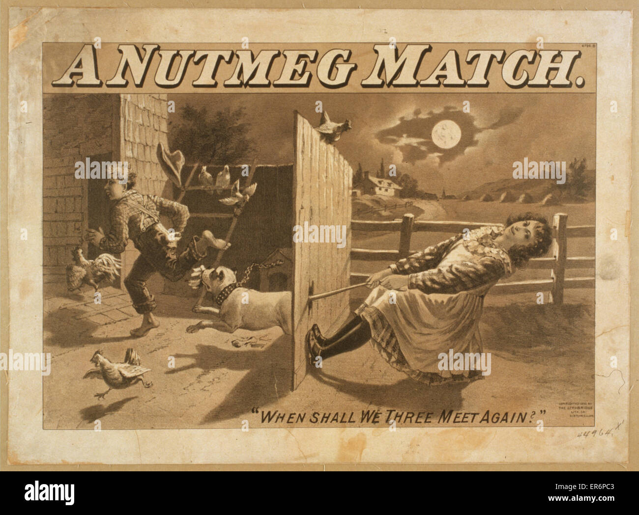 Ein Muskatnuss-Match, geschrieben von WM. Haworth, Autor des Fähnrich Stockfoto