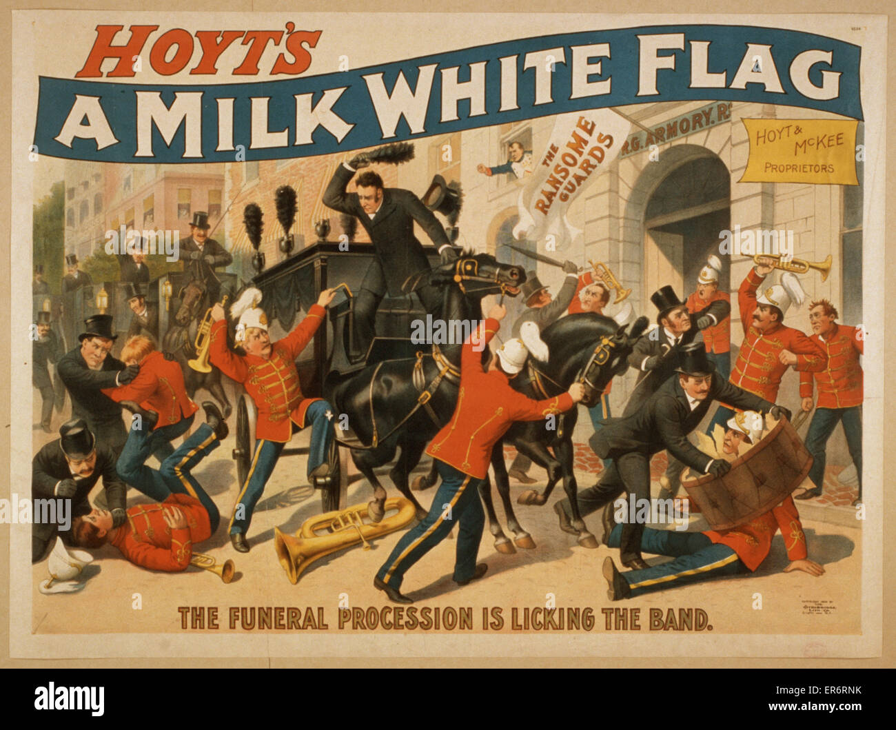 Hoyt ist eine Milch weisse Flagge Stockfoto