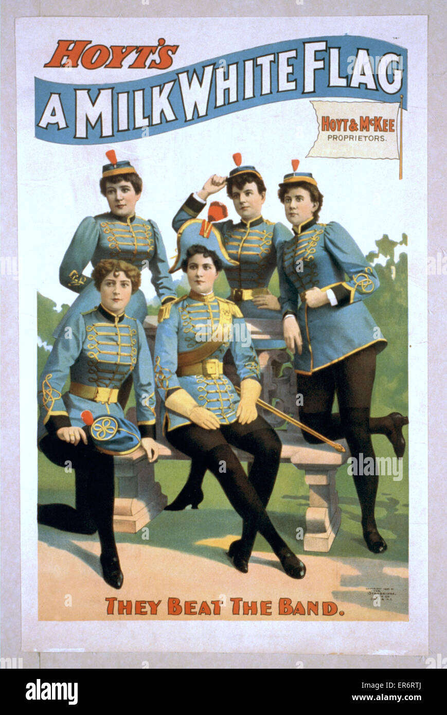 Hoyt ist eine Milch weisse Flagge Stockfoto