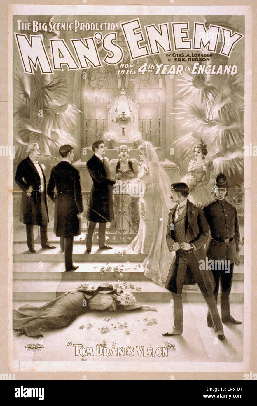 Die große landschaftlich reizvolle Produktion, man's Enemy von Chas. A. Longdon & Stockfoto