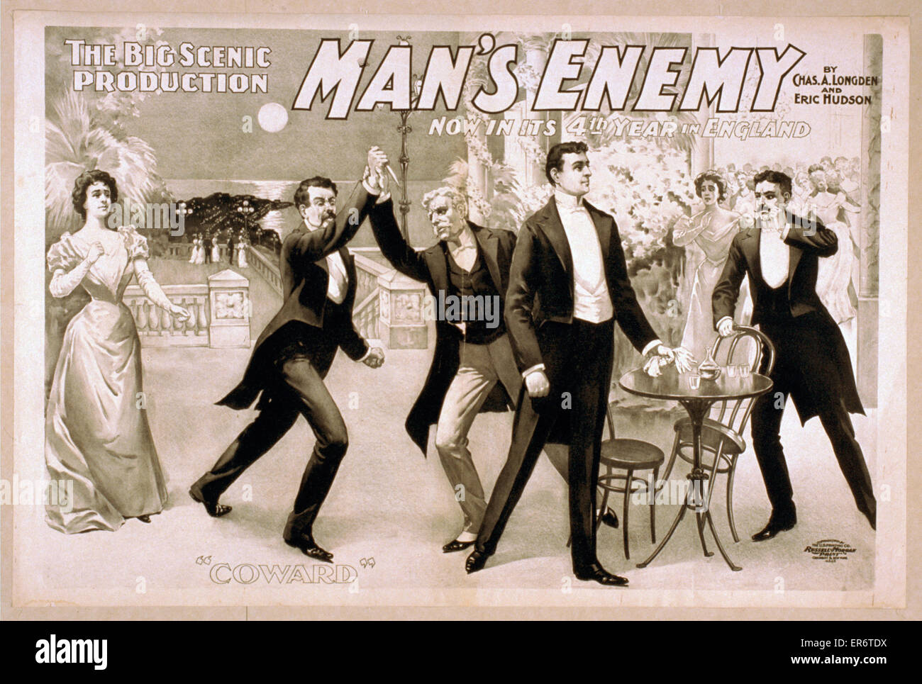 Die große landschaftlich reizvolle Produktion, man's Enemy von Chas. A. Longdon A. Stockfoto