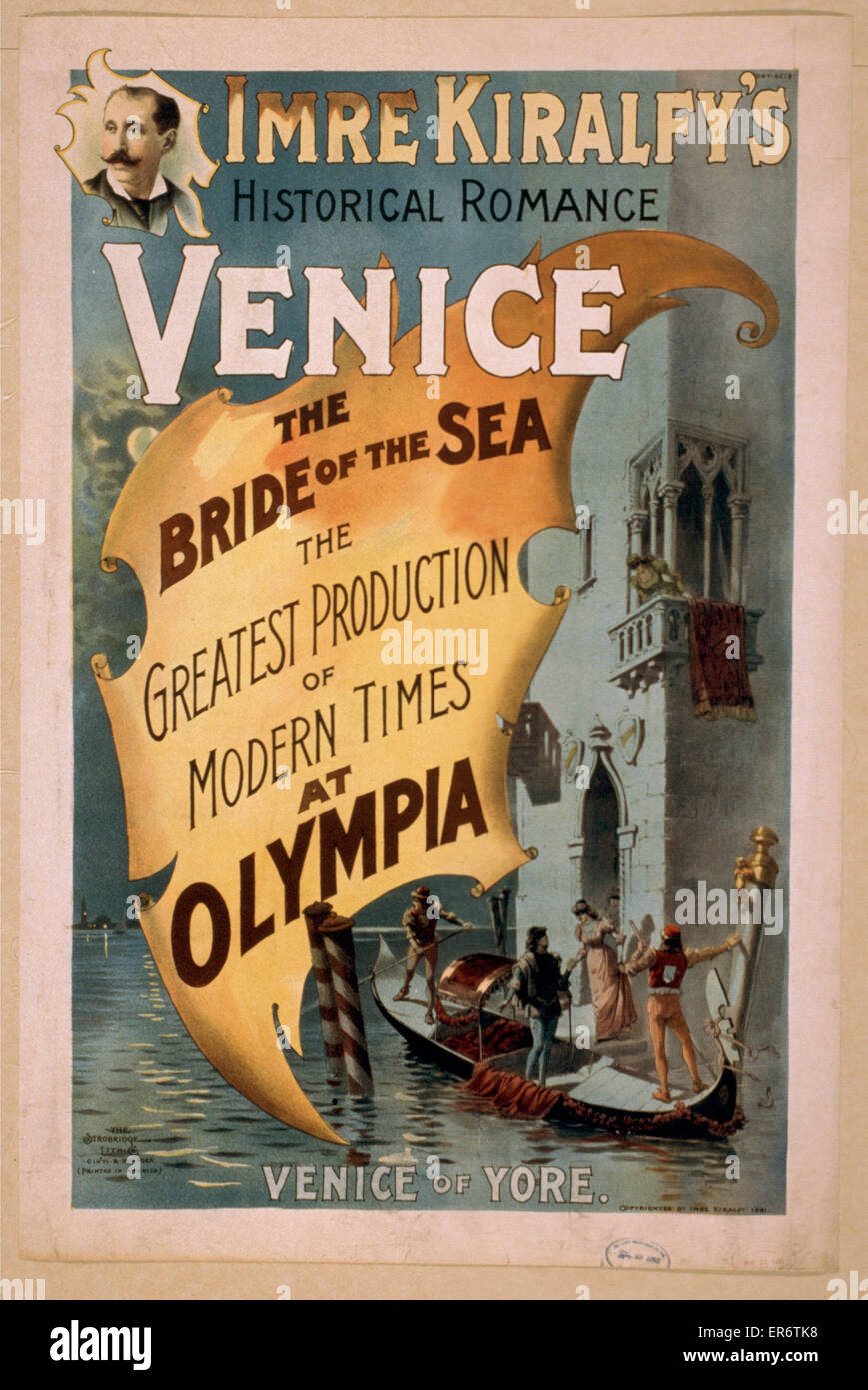 Imre Kiralfys historische Romantik, Venedig, die Braut der Stockfoto