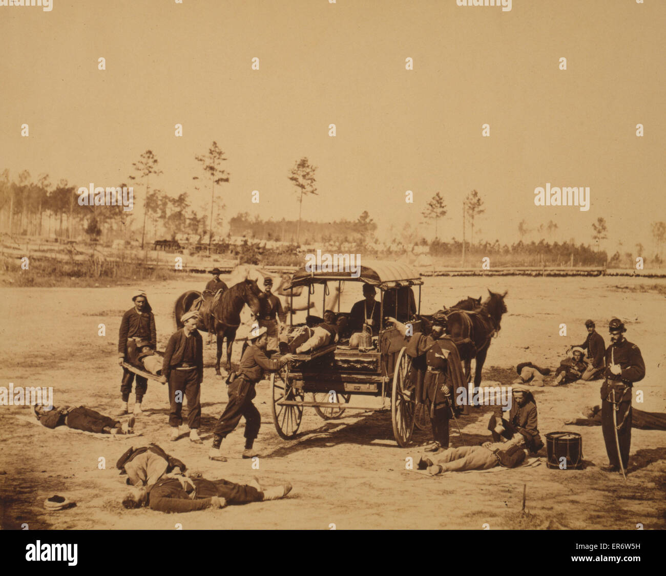 Ambulanzübung im Hauptquartier der Armee von Potomac, bei Brandy Stockfoto