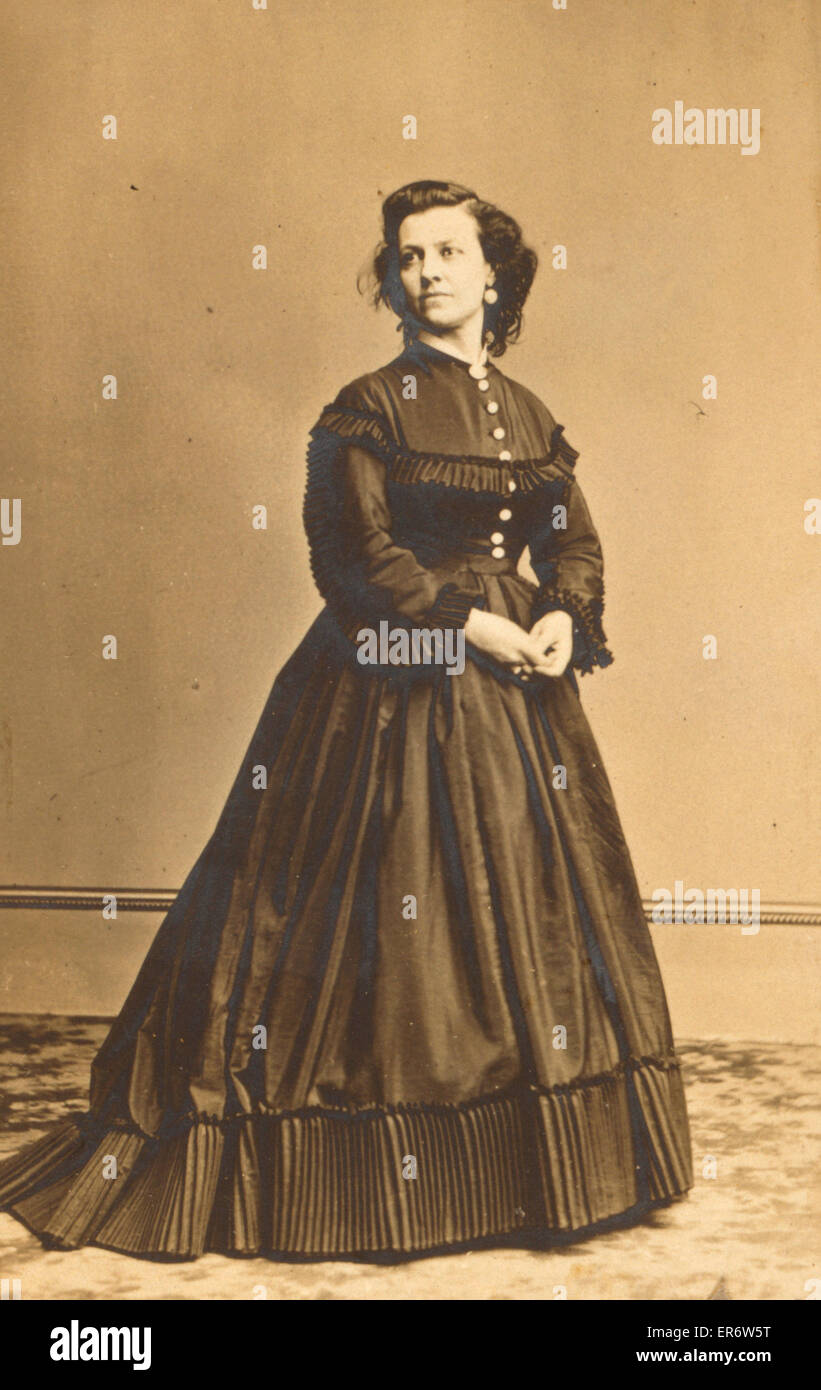 Pauline Cushman, full-length Portrait, stehend, nach links Stockfoto