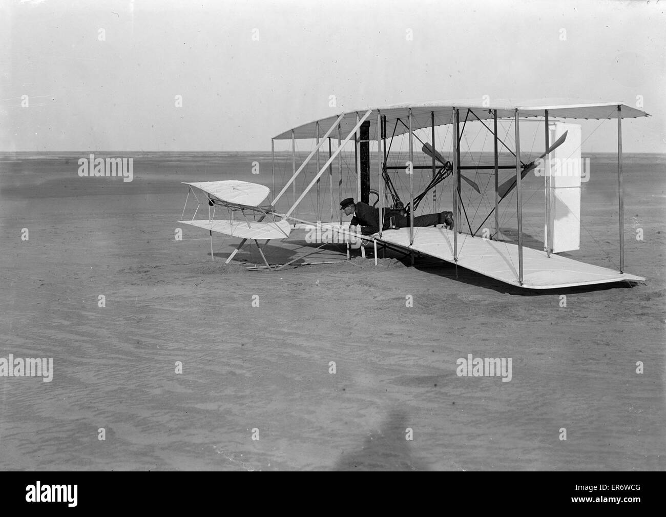 Wilbur Wright Flying (Gebrüder Wright) Stockfoto