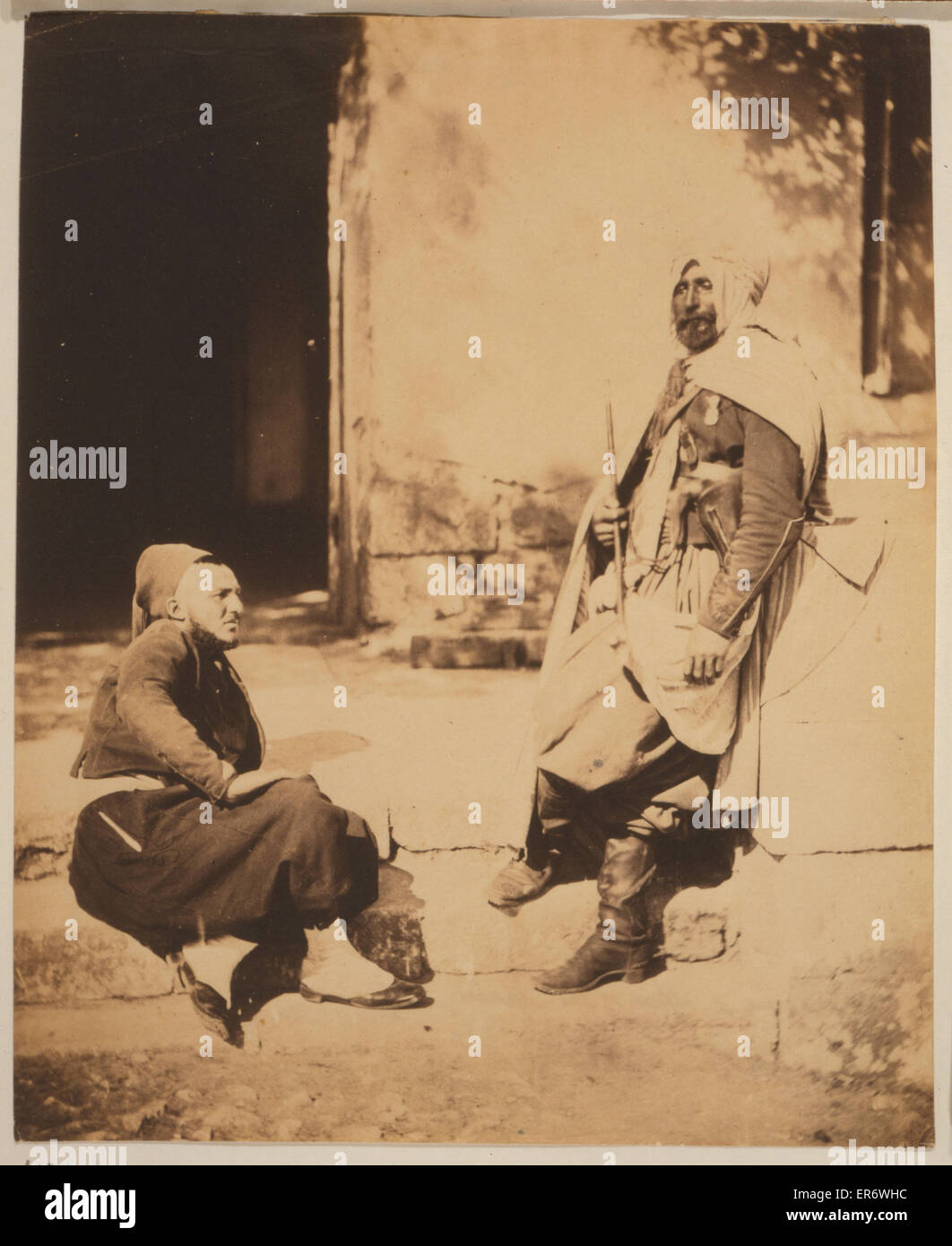 Zouave & Offizier des Saphis, d. h. Spahis Stockfoto