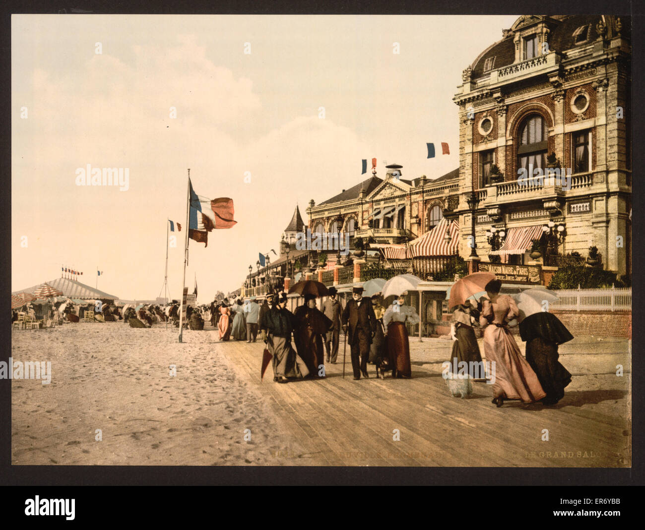 Promenade und großer Salon, Trouville, Frankreich Stockfoto