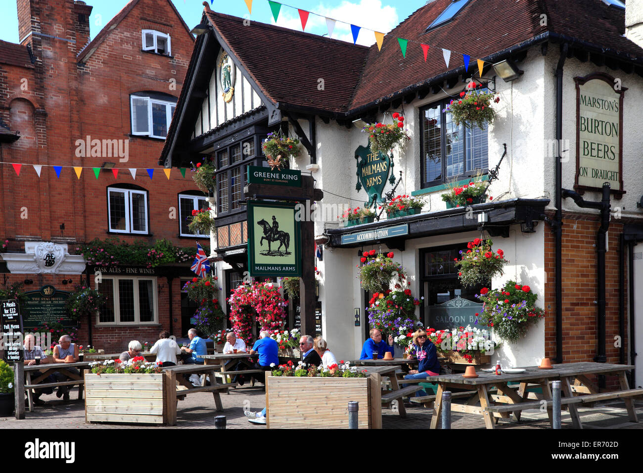Die Mailmans Arms Pub, Lyndhurst Stadt; New Forest Nationalpark; Hampshire County; England; Großbritannien, UK Stockfoto