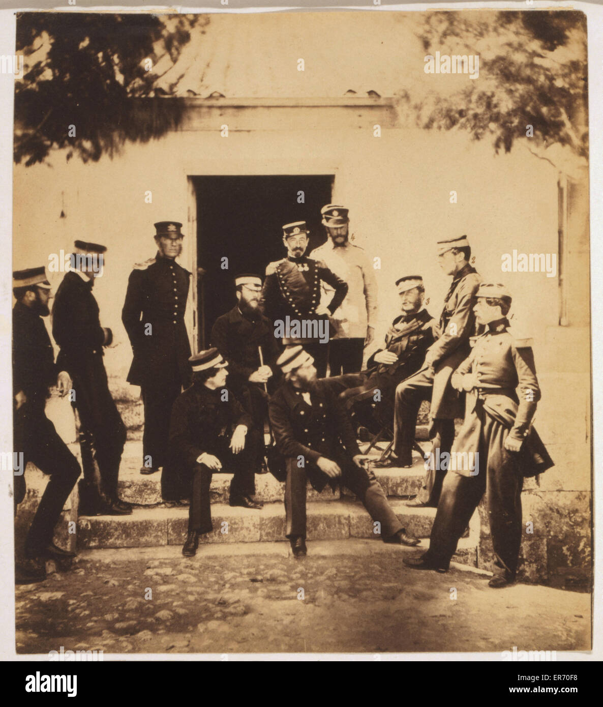 Hauptquartier: 1) Oberst Vico; 2) Major the Honourabl Stockfoto